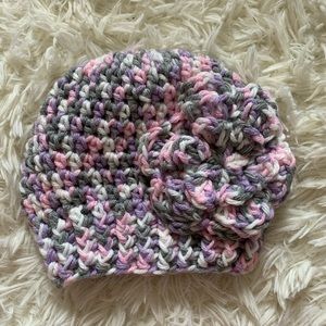 Hand knit baby hat